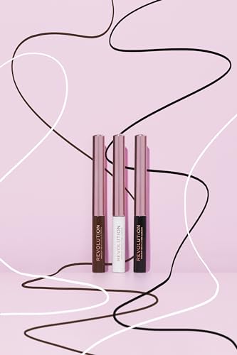 Revolution Super Flick Liquid Eyeliner - Brown, Precision Brush