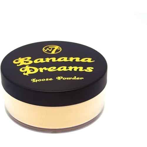 W7 Banana Dreams Loose Setting Powder - Weightless Yellow Blurring Powder For All Skin Tones - 2 Pack