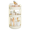 SONGMICS Makeup Organizer, 3-Tier Round Rotating Skincare Organizer Countertop, Customizable, Toiletries Vanity Organizer, Lazy Susan, Gift, Cloud White UJKA011W01
