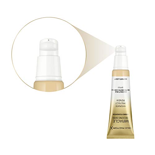 Max Factor Miracle Second Skin Hydrating Foundation, Fair-Light - 30 ml