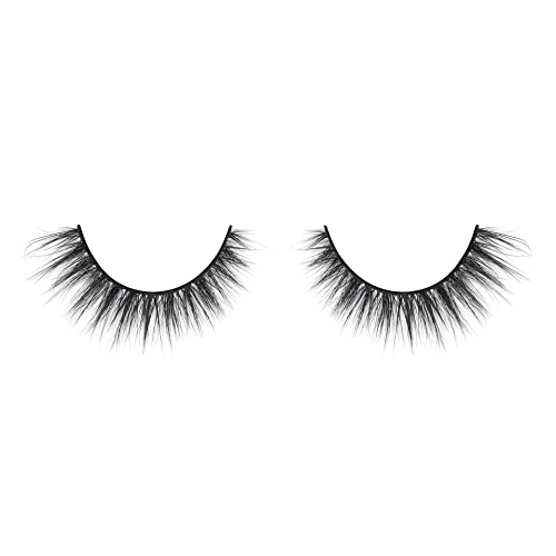 Lilly Lashes Everyday Bare it All Natural Lashes, Faux Mink Natural Eyelashes, False Eyelashes Everyday Use, Cat Eye Lashes, Individual Lashes Reusable up to 20x, No Lash Glue Included (13mm)