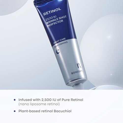Retinol 2500 IU Wrinkle-Shot Perfector ? 7-Day Intensive Anti-Aging Dark Spot Cream | Bakuchiol & Retinol K-Beauty Treatment (0.5 fl oz / 15 ml)