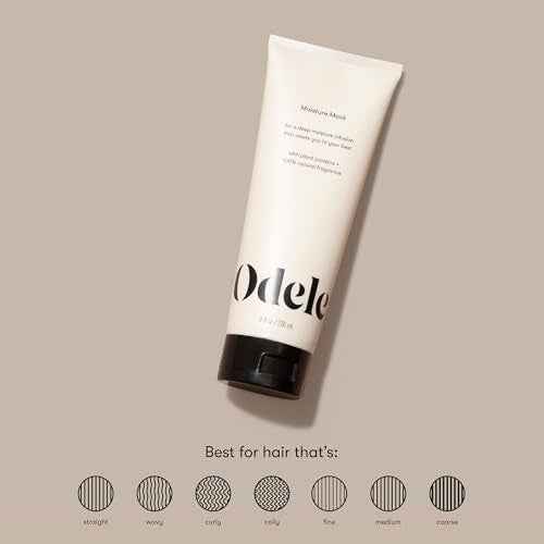 Odele Moisture Hair Mask, Conditioner Treatment with Jojoba and Argan Oils for All Hair Types + Textures, 8 Fl Oz