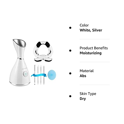 Nano Ionic Face Steamer with Blackhead Remover Kit