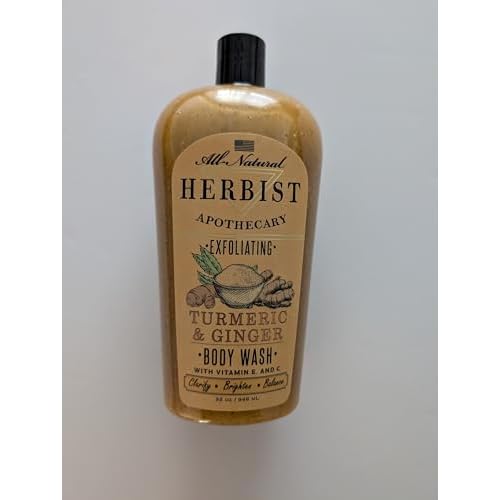All Natural Apothecary Exfoliating Body Wash (Tumeric & Ginger with Vitamin E & C)