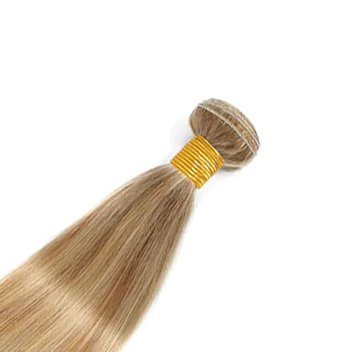 Honey Blonde Straight Human Hair Bundles 8-12 inch