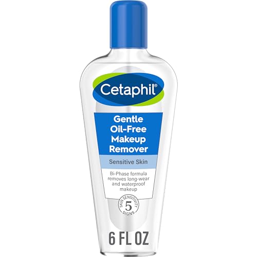 Cetaphil Struccante delicato waterproof, formula senza olio adatta per pelli sensibili, 6,0 once fluide