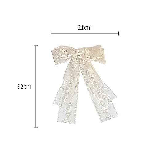 Lace Hair Bows and Clips Set, Cute Alligator Barrettes with Hair Accessories for Women and Girls - Perfect for Wedding, Prom, Bachelorette Party, Bridal Shower Gift