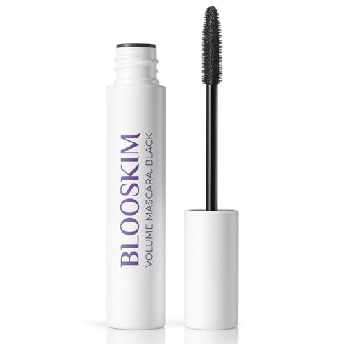 Blooskim Black Mascara for Mature Women 60+ | Hypoallergenic, Non-Clumping