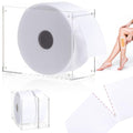 200 Pcs Non-Woven Wax Strip 2.8" X 44 Yards Pre-Cut Wax Strips with Acrylic Holder 1 Roll Epilating Wax Strips Waxing Paper Sheets for Body Legs Lint-Free Air Removal Paper for Home Professional Salon