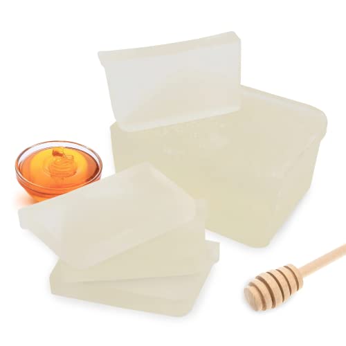 Primal Elements Honey Soap Base - Moisturizing Melt and Pour Glycerin Base for Crafting and Soap Making, Easy to Cut - 10 Pound