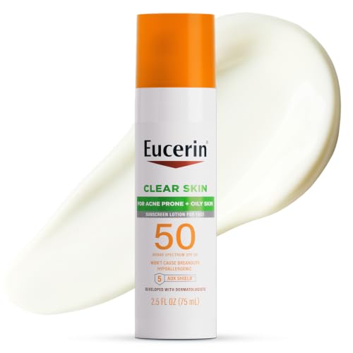Eucerin Clear Skin Face Sunscreen SPF 50, 2.5 FL OZ