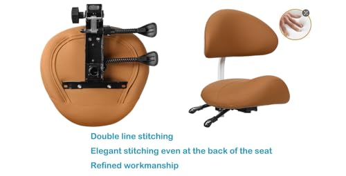 Ergonomic Saddle Stool Chair with Backrest | Massage & Salon