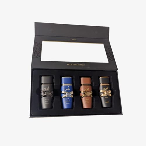 Lattafa Asad 4-Piece Men's Fragrance Gift Set (25ml each)