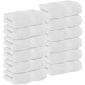 DAN RIVER 12-Pack Cotton Face Towels 12x12 - 550 GSM