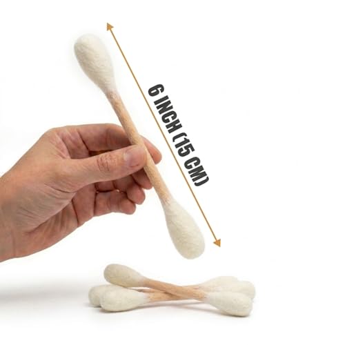 Glaciart One Catnip Cat Toys - 6 Pack Wool Swabs