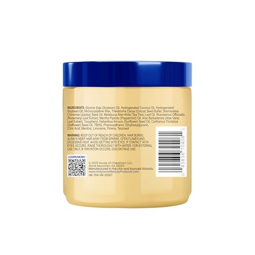Hollywood Beauty Tea Tree & Rosemary Nourishing Scalp & Hair Balm, 8 oz - Conditions and Softens Hair