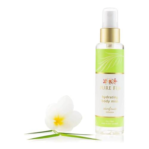 PURE FIJI Hydrating Body Oil Mist - Moisturizing Body Oil After Shower - Essential Natural Bath Oil - Hair and Spray Moisturizer, Starfruit, 3 oz