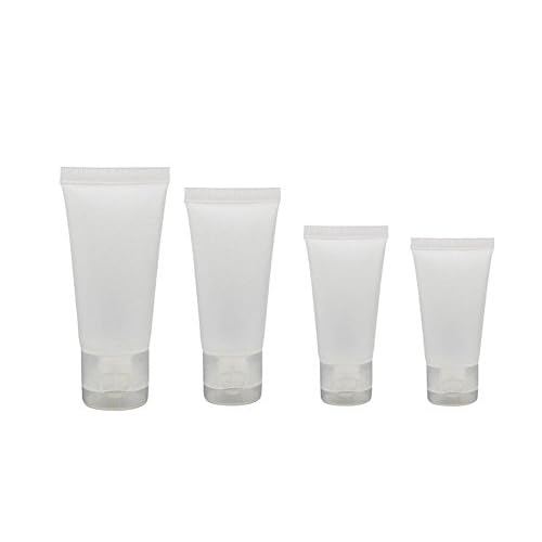 20PCS Emply Plastic Cosmetic Soft Tube Vial Bottles with Flip Cover Makeup Travel Sample Packing Storage Holder Container for Facial Cleanser(100ml/3.4oz) (Pack of 2)