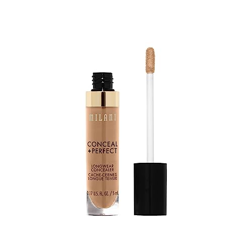 Milani Conceal + Perfect Longwear Concealer - Pure Beige (0.17 Fl. Oz.) Vegan, Cruelty-Free Liquid Concealer - Cover Dark Circles, Blemishes & Skin Imperfections for Long-Lasting Wear