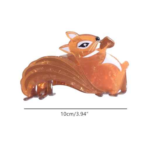 Novelty Squirrel Hair Clip,Acrylic Claw Clips,Hair Clips for Women