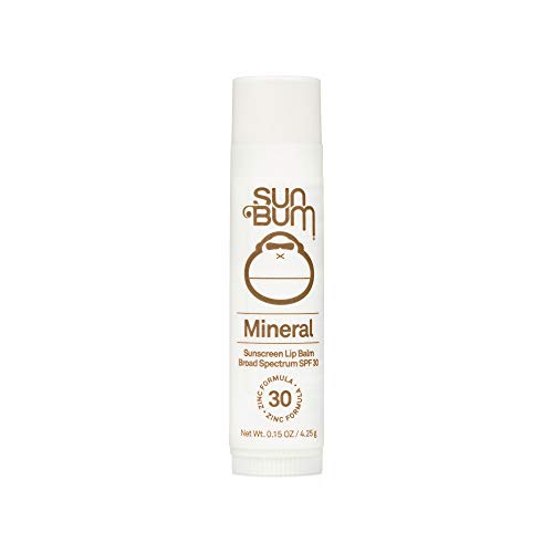 Sun Bum SPF 30 Mineral Sunscreen Lip Balm | Vegan and Hawaii 104 Act Compliant (Octinoxate & Oxybenzone Free) Broad Spectrum Natural Lip Care with UVA/UVB Protection | .15 oz