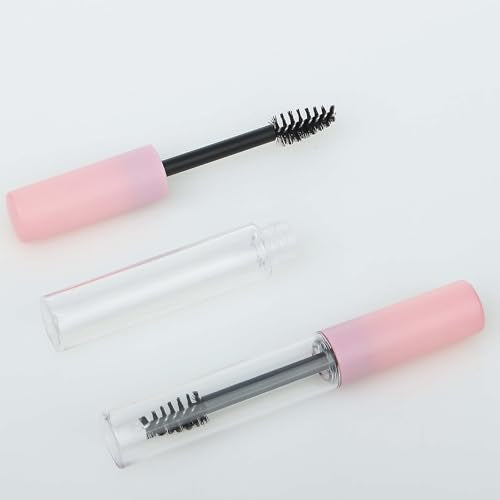 10pcs 5ml Pink Empty Mascara Tubes with Stoppers & Wand Caps