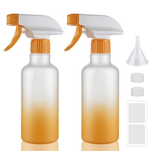 Heavy Duty 12oz Plastic Spray Bottles - Adjustable Mist & Stream (2 Pack)
