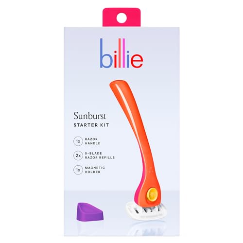 Billie Women's Razor Kit – 5-Blade Razor + 4 Refills + Magnetic Holder