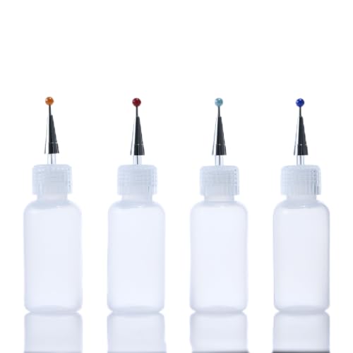 4-Pack 20ml Precision Applicator Bottles with Ultrafine Tips