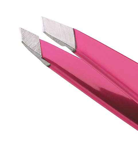 Tweezerman Mini Slant and Point Tip Tweezer - Tweezers Set for Eyebrows, Facial Hair, Ingrown Hairs