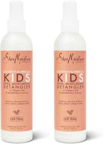 Shea Moisture Kids Coconut & Hibiscus Detangler, 8 Fl Oz (Pack of 2)