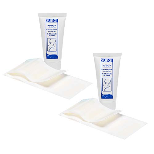Surgiwax Facial Wax Strips, Ready-to-Use Facial Hair Removal for Women, Unwanted Hair Remover, Includes Soothing Gel, 2-Pack