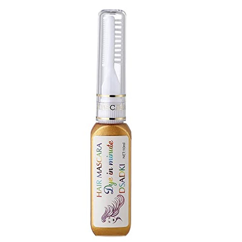 DSADKI Temporary Hair Color Mascara - Washable Non-Toxic Dye Stick (Gold)