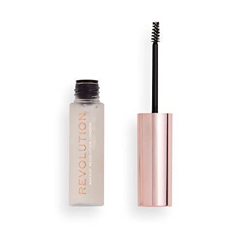 Makeup Revolution Clear Eyebrow Gel For Taming Your Brows, Brow Fixer, Cruelty-Free, 0.2fl.oz/6ml