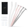 Pink Eyebrow Razors with Dermaplane Set - 6 Pack, Safe & Precise Grooming