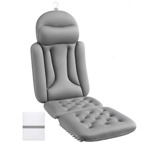 Full Body Bath Pillow 56"x16" - Ergonomic Support with 192 Suction Cups