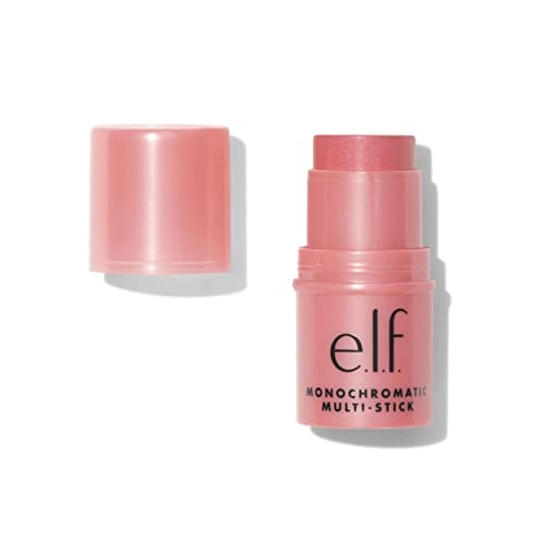 e.l.f. Monochromatic Multi Stick - Dazzling Peony Cream-to-Powder Blush, Lip & Eye Color - Vegan & Cruelty-Free