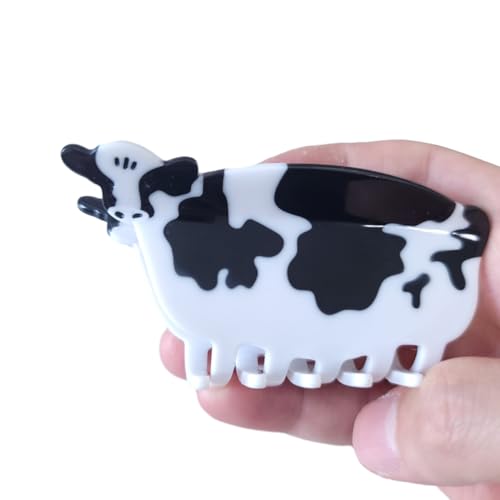 Cow Hair Clip,Acetate Hair Claw,Small Hair Clips for Women