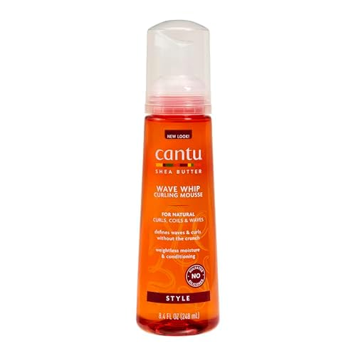 Dr Teal's Cantu Natural Hair Wave Whip Curling Mousse,8.4 oz (07570-12/3EU)