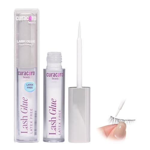 Curacoro Latex-Free Strip Lash Glue - Clear Eyelash Adhesive 5ml