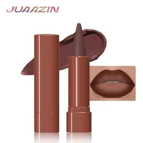 Maroon Gradient Matte Lipstick Crayon Lip Liner pencil, Flawless Contour Gradual Ombre Effect lip Pencil, for Women Long Lasting Waterproof Smudge Proof Lipstick Pencil 05#