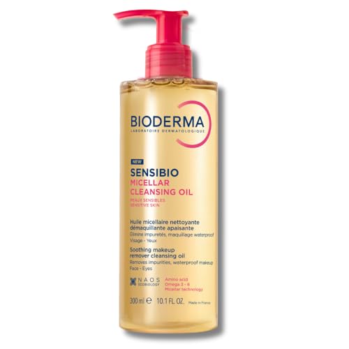 Bioderma Sensibio Micellar Cleansing Oil, 1st Ecobiological Micellar Formula Gentle Face Cleanser That Deeply Cleanses