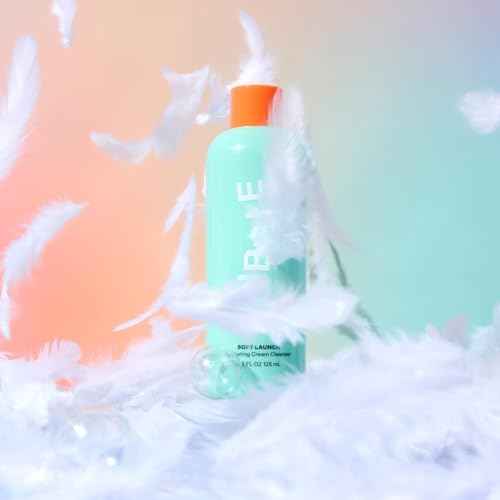 Bubble Skincare Soft Launch Cream Cleanser - Hydrating Facial Cleanser for Dry Skin - Foaming Face Wash Enriched with Avocado Oil to Soothe + Nourish Without Stripping Essential Moisture (50ml)