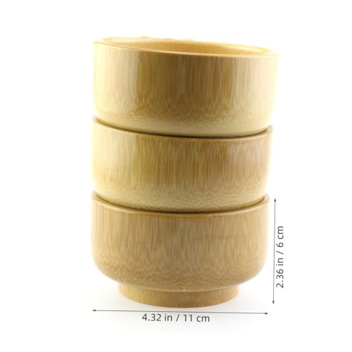 SUPVOX Men S Bamboo Shaving Soap Bowl Large Deep Shaving Mug with Smooth Polished Surface Eco-Friendly Shave Cup for Wet