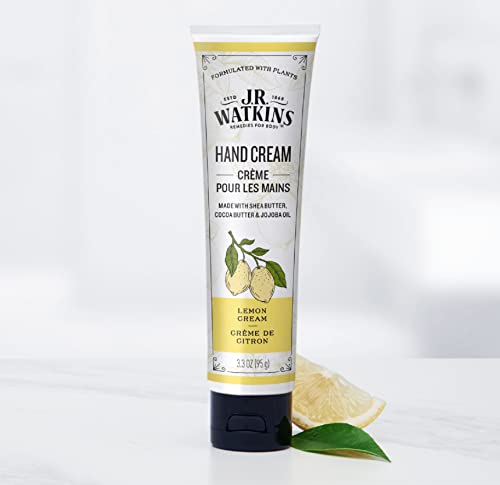 J.R. Watkins Natural Moisturizing Hand Cream, Lemon Cream (3.3 oz)