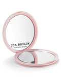 Pink 40X Compact Magnifying Mirror for Travel & Makeup - 3 Inch