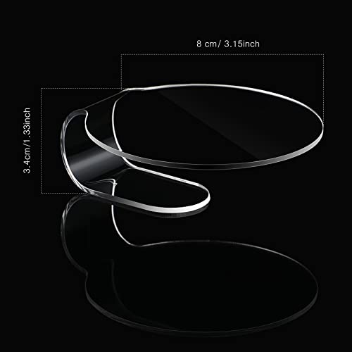 2Pc Acrylic Makeup Mixing Palette - Clear Hand Blending Tray