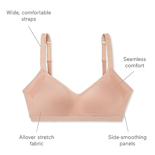 Warner's Women's Easy Does It Underarm Smoothing with Seamless Stretch Wireless Lightly Lined Comfort Bra RM3911A, VINO