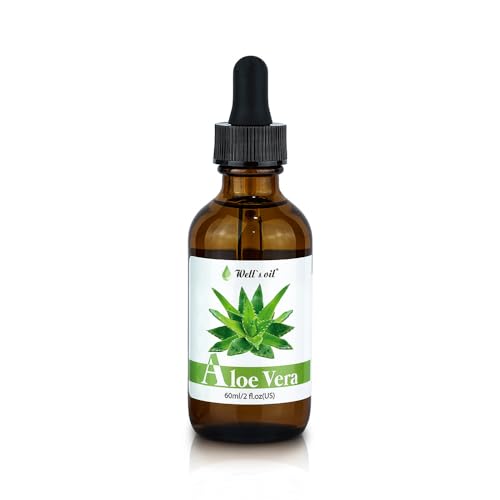 Well's Oil Aloe Vera Oil ? Hydrating & Nourishing | Supports the Appearance of Healthy Hair & Soothes Dry Skin | All Natural | For Skin & Hair Care (2 Fl Oz / 60 ml)